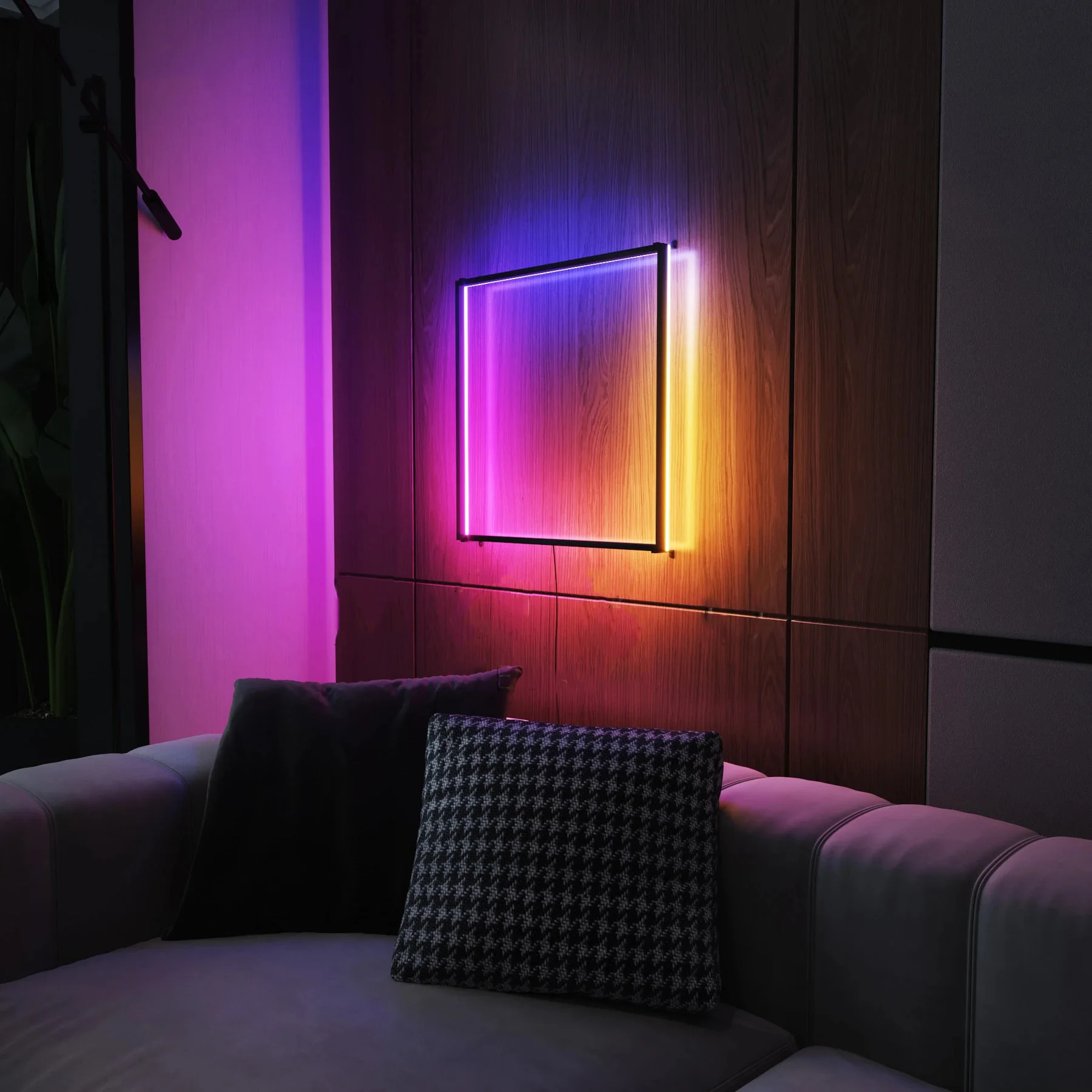 Скандинавский роскошный RGB настенный светильник для помещений современный алюминиевый каркас цветная светодиодная настенная лампа гостиной горячая Распродажа