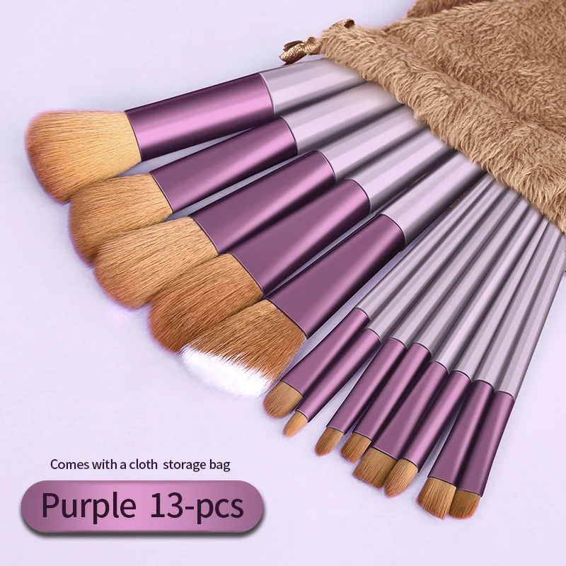 13Pcs Custom Logo MakeUp Brushes Makeup Brushes Set Soft synthetic fiber cosmetic tools make up brushes