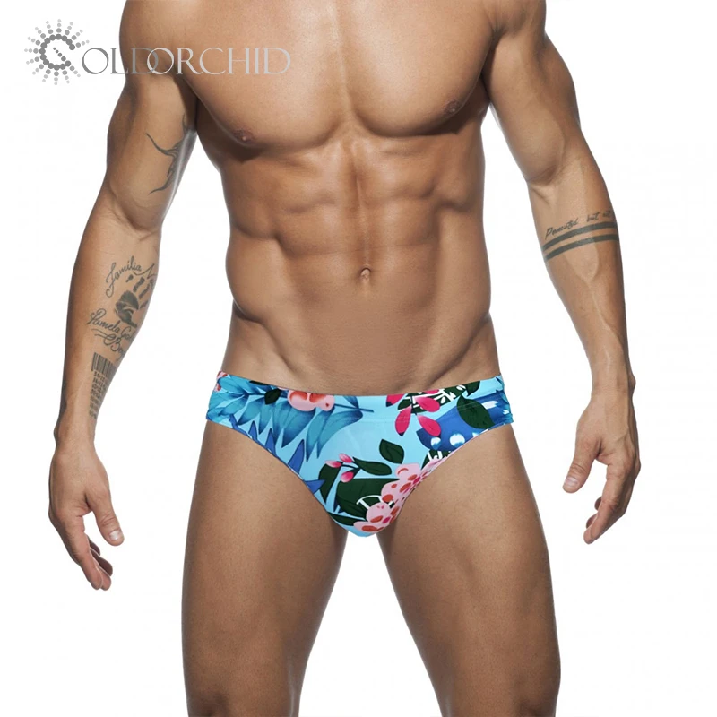 Custom Print Swimwear Bikini Swimwear Short Briefs Swimsuit For Men