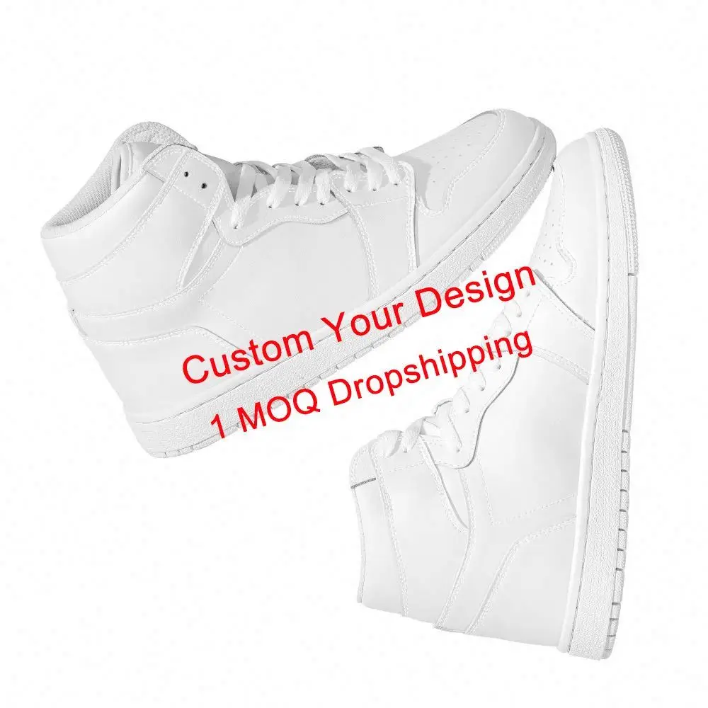 
MOQ 1 Casual Shoes Men Leather Shoes New Styles Custom Personalised LOGO High Top Walking Sports Shoes Male Sneakers Zapatillas 