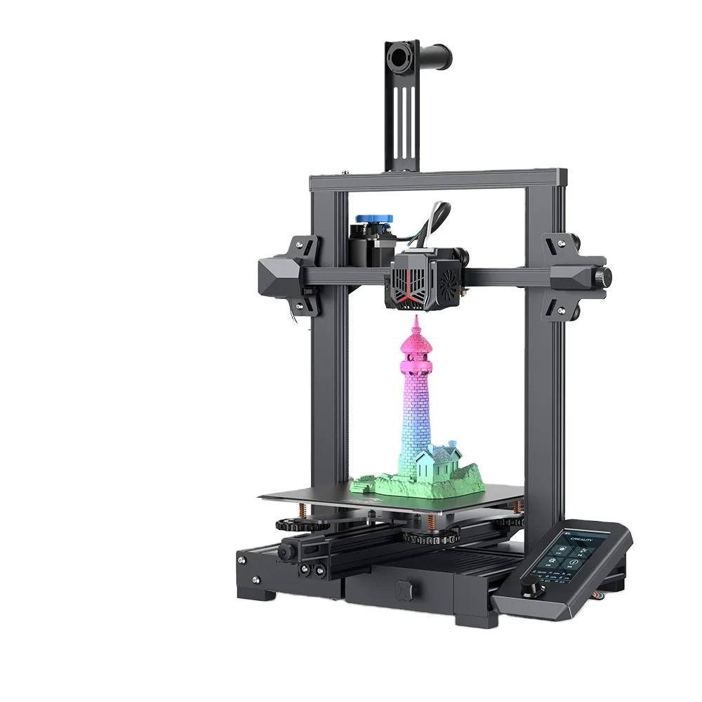 3D принтер Creality Ender 3 V2 Neo с сенсорным экраном CR комплект автоматического выравнивания пружинная стальная платформа цельнометаллический экструдер 95% предварительная установка