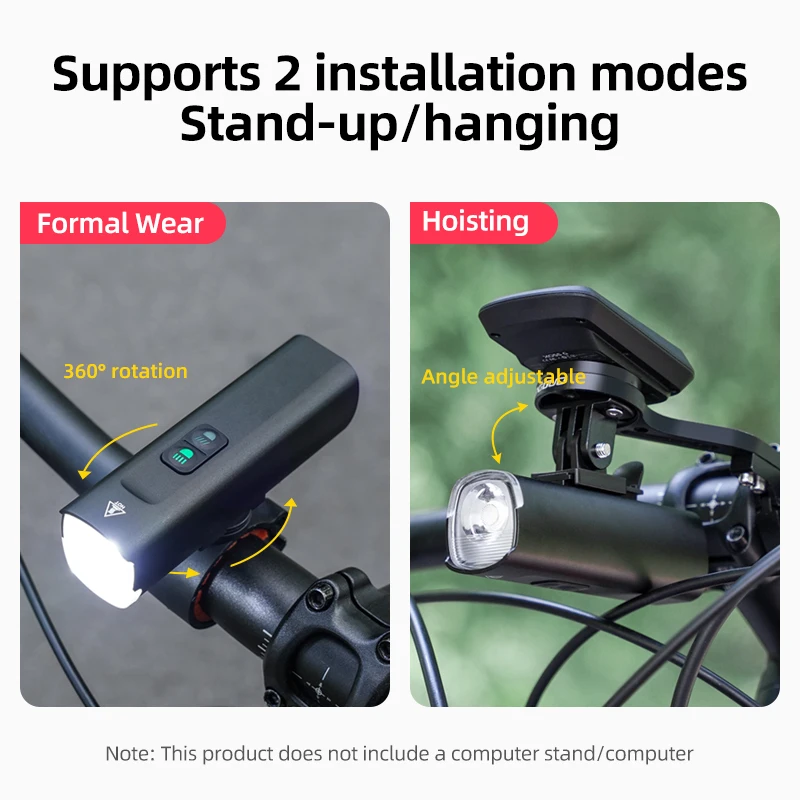 Aluminum Alloy Rechargeable Headlights 1100 Lumens Super Bright Bike Headlights 2000/4000 Mah Large Capacity Mtb Headlights