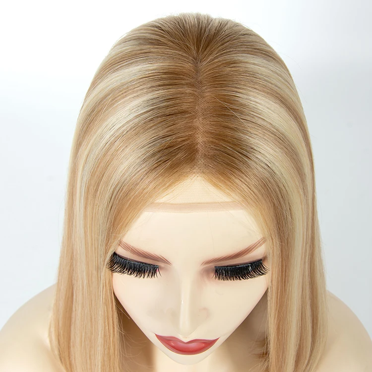 Pixie Wigs Highlights Short Human Hair Wigs For White Women Balayaga Blonde Bob Cuticle Aligned Raw Virgin European Hair Wig
