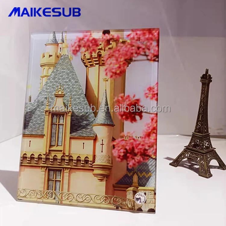 Оптовая продажа фоторамка из закаленного стекла печать на стекле машина 3d Сублимационное стекло кубик