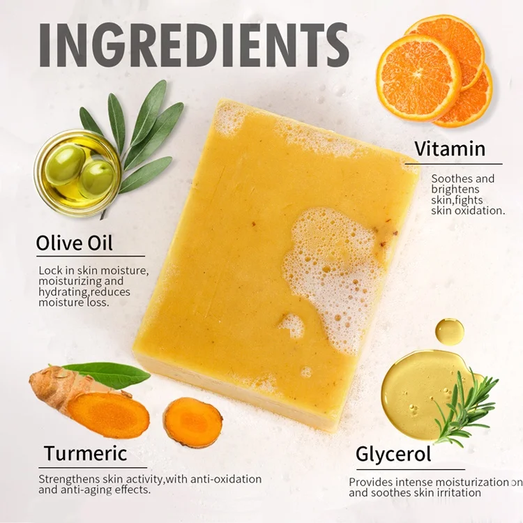 New Product Brightening Face Acne Clearing Men Best Seller Organic Bar  Handmade Whitening Soap For Black Skin