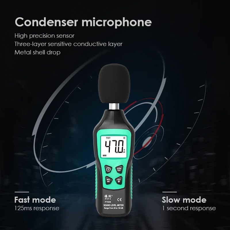 LCD Display Audio Volume Monitor Digital Noise Sound Level Meter Decibel Sonometer 30-130 dB