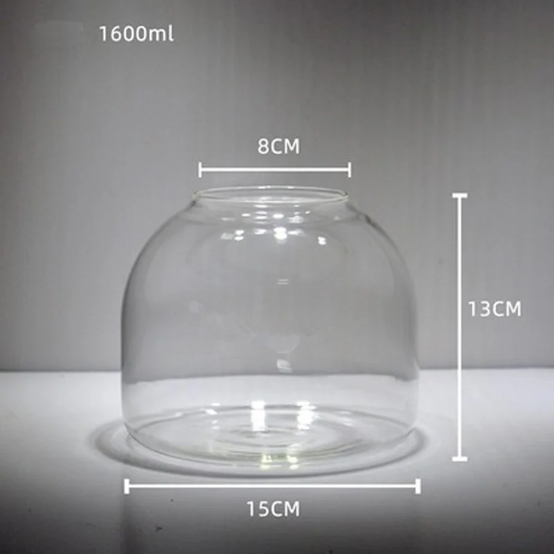 Wholesale Home Accessories Round Glass Plant Terrarium Containers With Cork Lid