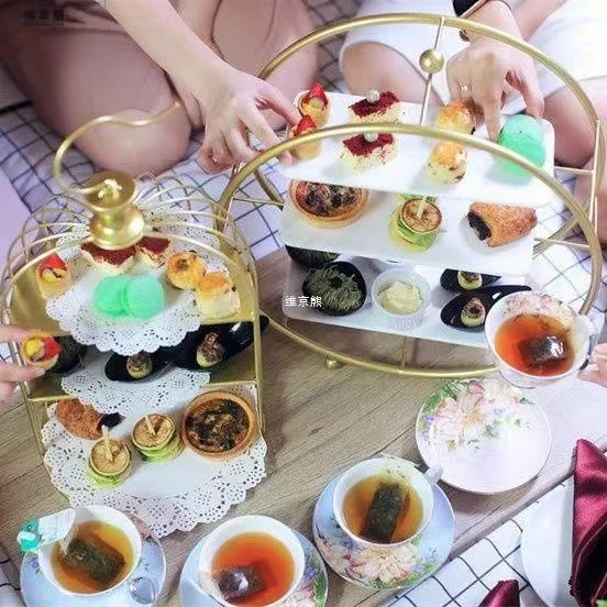 Gold Wedding Acrylic Crystal Wedding Centerpiece for Sweet Dessert Cake Display