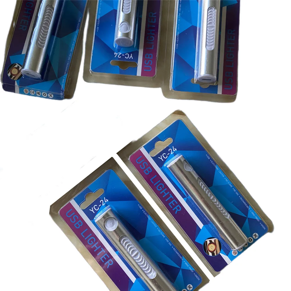 Mini Cylindrical USB Rechargeable Electronic Lighter Cigarette Lighter Plasma Windproof Cigarette Lighter