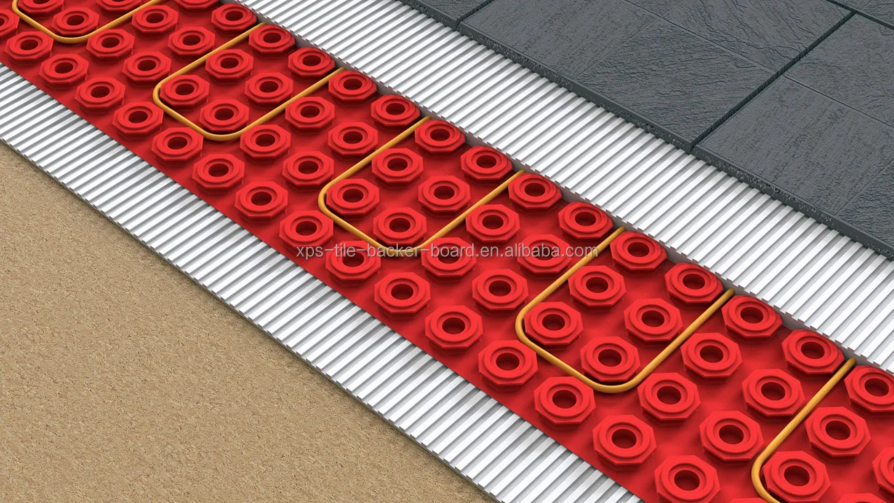 underfloor heating mat for floor warm system waterproofing uncoupling membrane  tile underlay tile fixing radiant floor heating