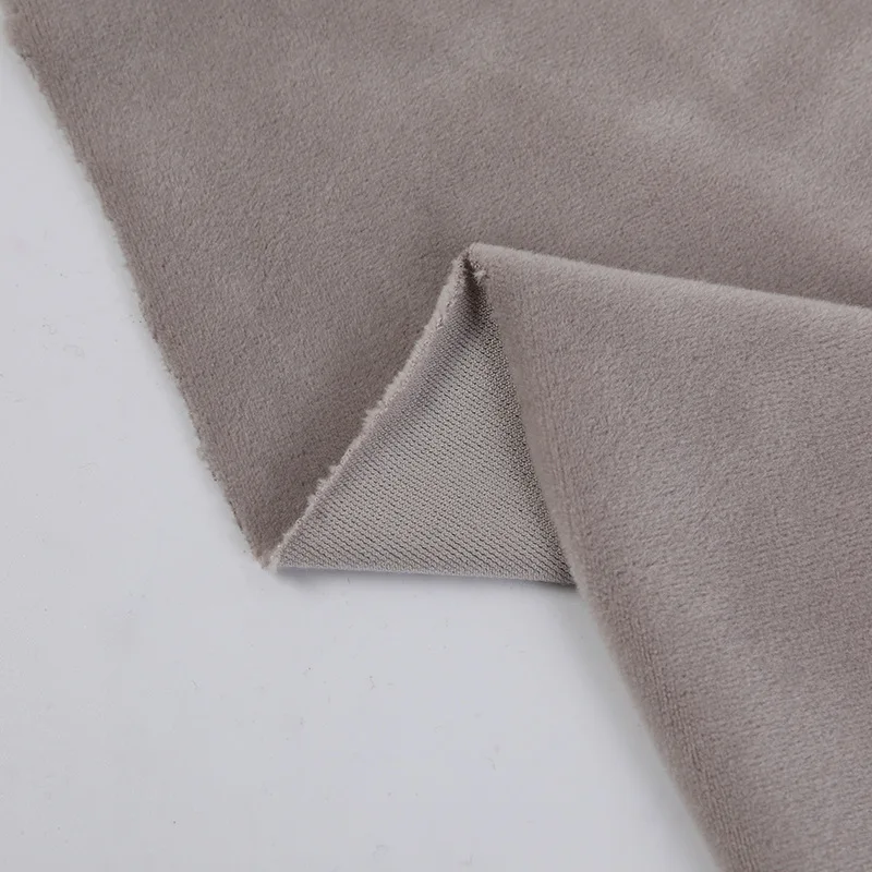 Home furnishing textiles wholesale italian upholstery spandex grey velour fabric
