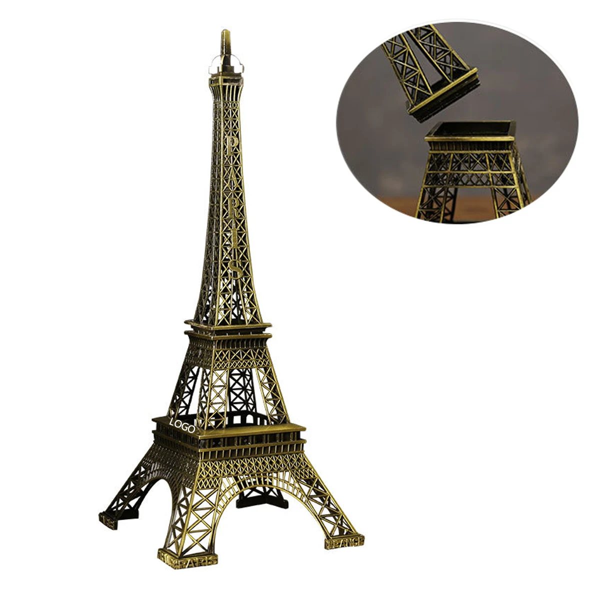 Eiffel Tower Statue Decor Metal Collectible Figurine Souvenir Room Eiffel Tower Party Decoration Table Stand Holder