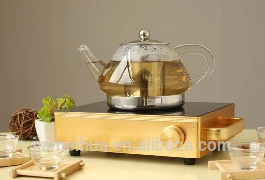 
High borosilicate glass teapot coffee pot with infuser ideal for boiling tea,coffee,water on induction cooker 