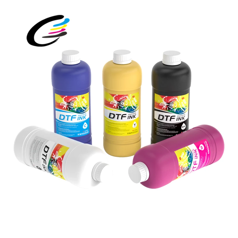 FCOLOR 1000ml DTF Ink Powder and Film Easy to Transfer Direct to Film Cold Peel Dtf Ink for Transfer Printing