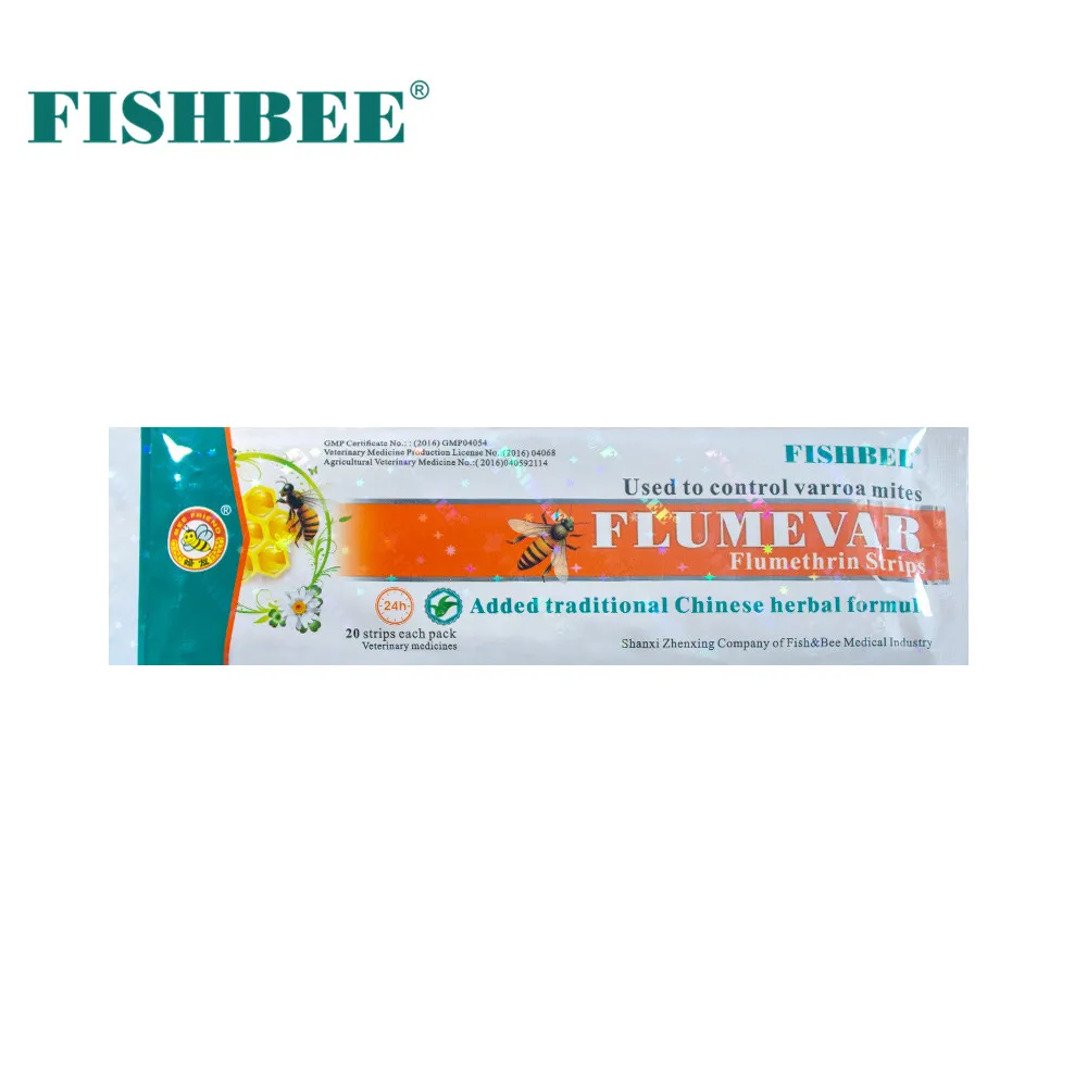 
Fishbee Flumevar flumethrin strip Varroa Destructor Miticide Bee Medicine Against bee varroa Mite Factory price 