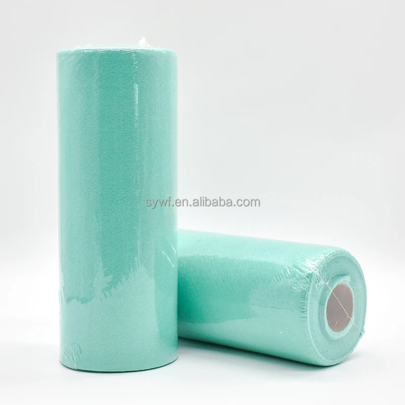 70% вискоза 100gsm желтого розового зеленого цвета в рулонах jumbo тканевые полотенца чистящие тряпки материал