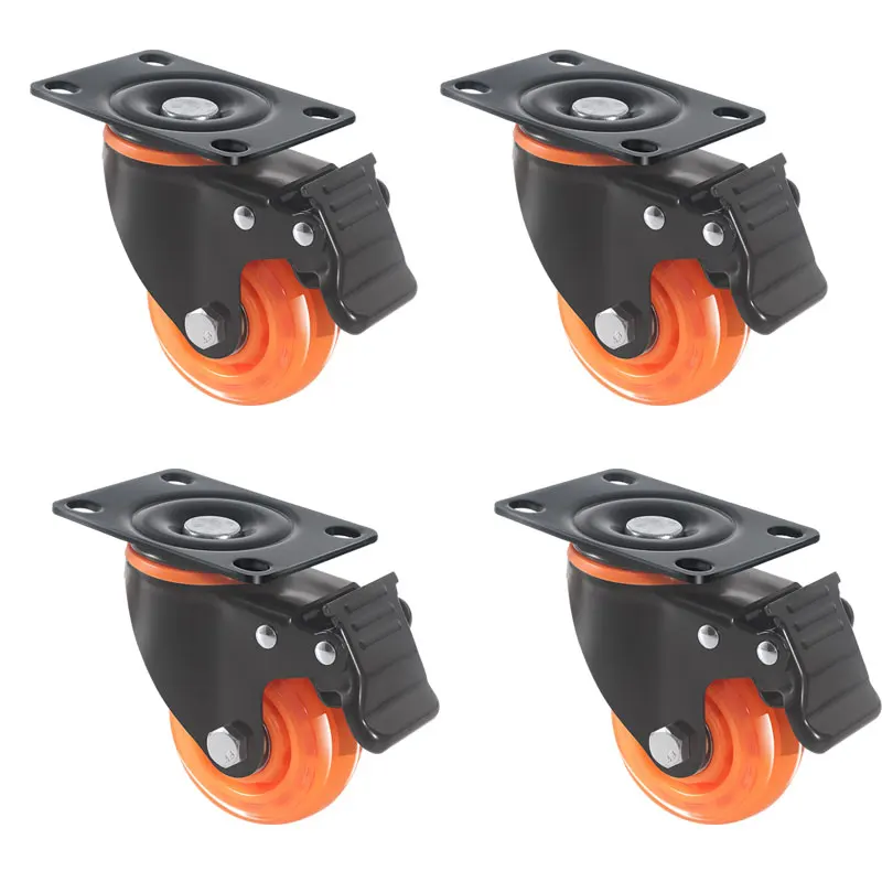 Ruedas Giratorias фабрики 75 мм касторовое колесо 3-дюймовое маленькое резиновое сверхмощное 3-дюймовое мебельное литье