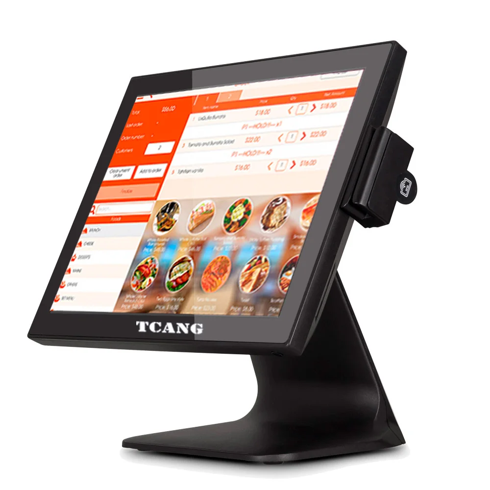 15 inch all in one pos machine touch screen window system billing cash register payment system software tablet bracket optional