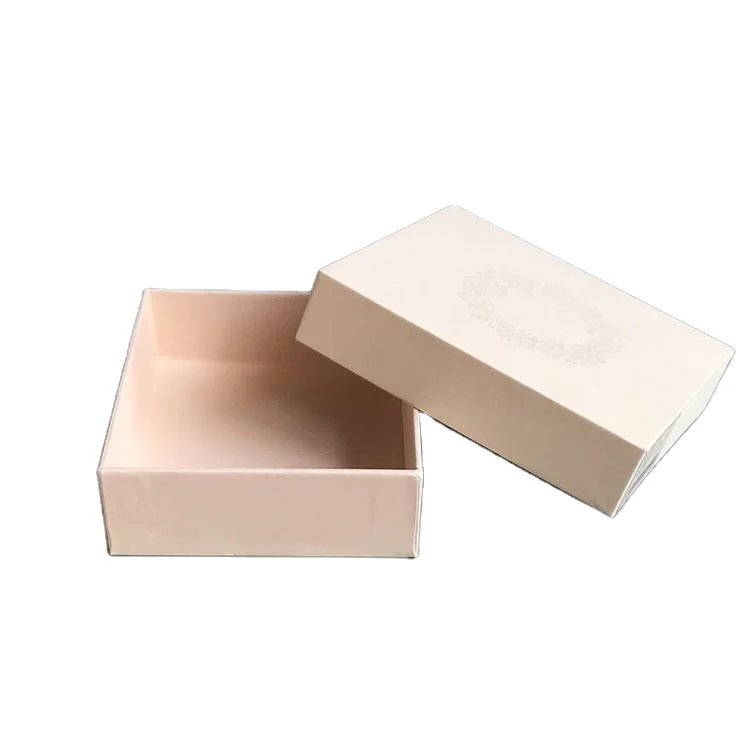 Sell like hot cakes Beautiful Design Rigid Cardboard Paper Jewelry Gift Box beige budget packaging