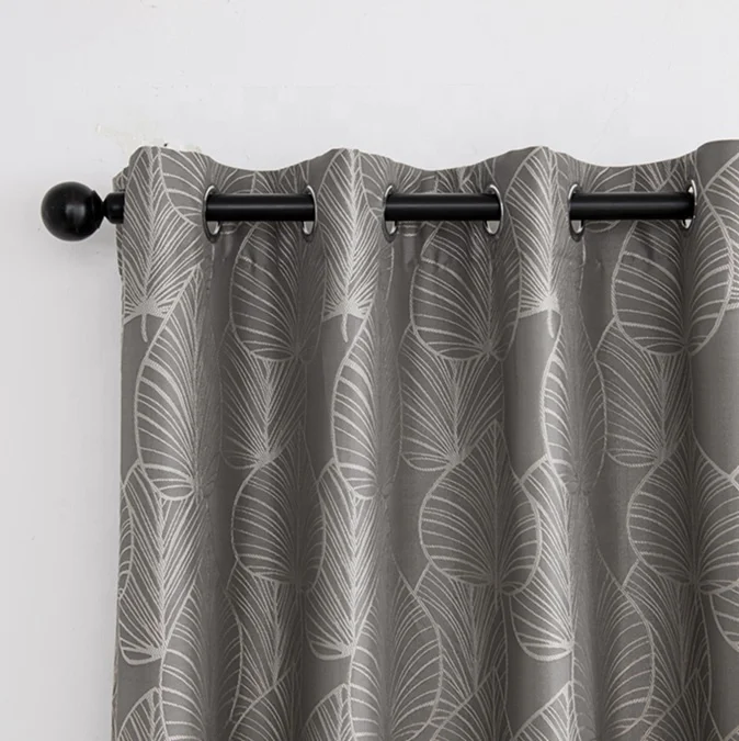 Hot Selling Jacquard Home Flat Window Decoration Fabric Modern Jacquard Curtains Luxury Living Room Curtains