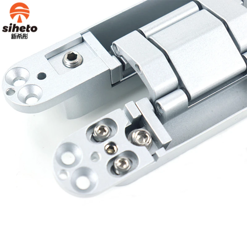 Zinc Alloy Black Heavy Duty 3D Adjustable Invisible Concealed Hidden Wooden Door Hinges