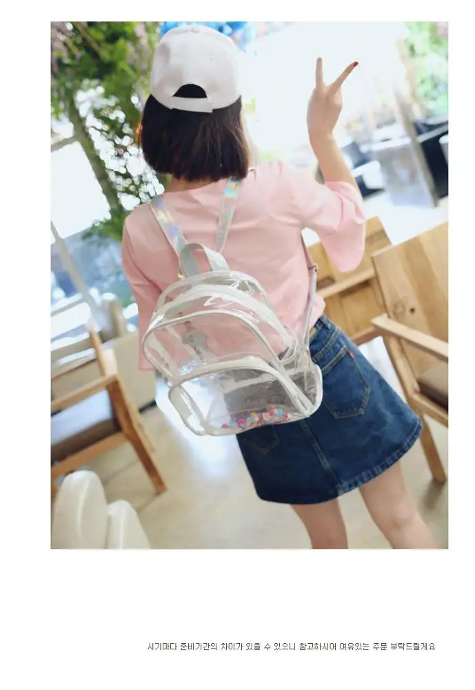 
Wholesale Personalized Waterproof shoulder bag Fashions Women Girls Transparent Backpack Bag Kids PVC Clear Backpack 