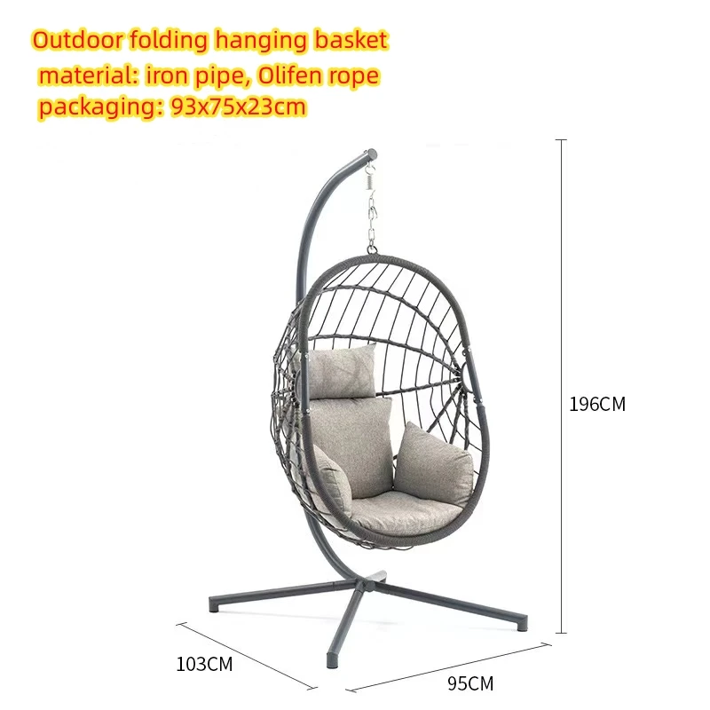Modern Style Recliner Rattan Chair Egg Chair for Outdoor Living Room Furniture Cocoon-shaped Hammock Chair