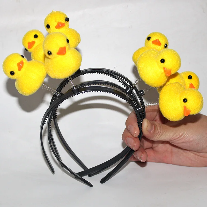 Wholesale Creative Headwear Cute Cartoon Animal Yellow Duck Headband For Children