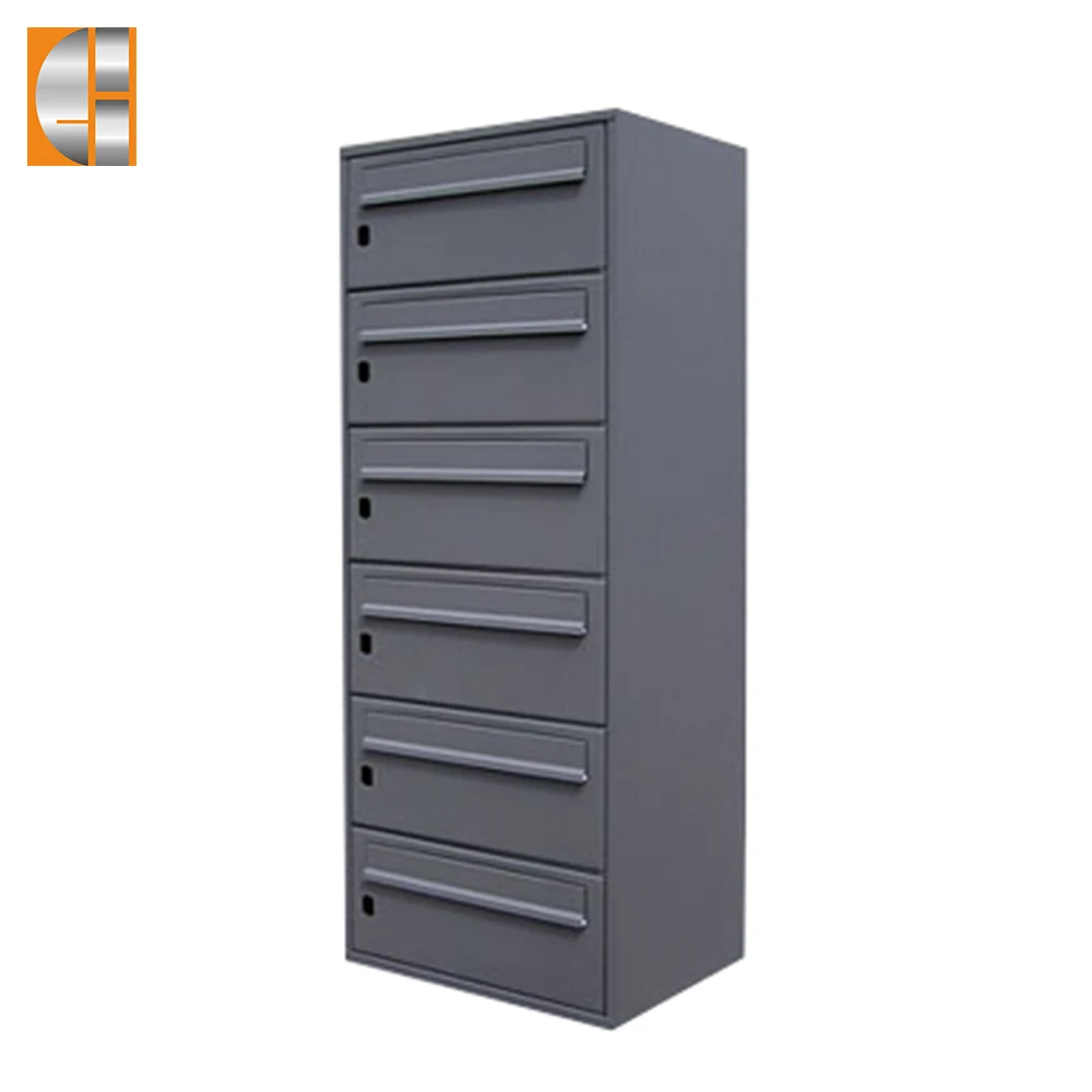 Horizontal Galvanized Metal Key  Mailbox For Outdoor