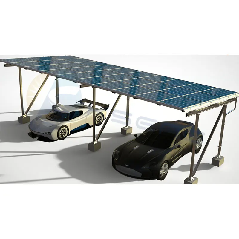 6 кВт алюминиевый водонепроницаемый навес на солнечных батареях для коммерческого и домашнего использования