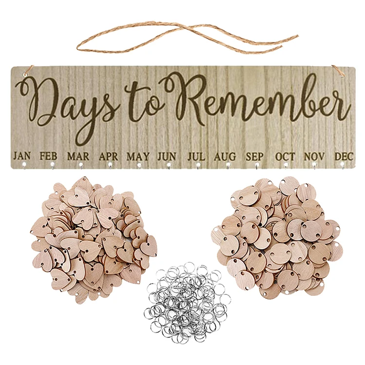 
Hot new products for 2020 wooden calendar listing christmas ornaments decor wooden mdf wood decor 