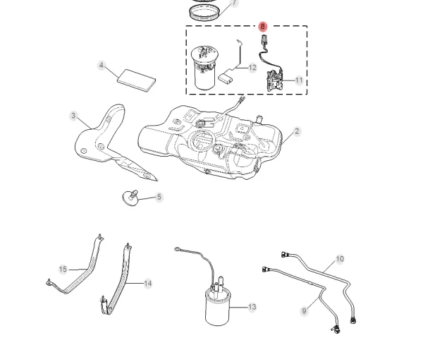 Высокопроизводительный бензиновый топливный насос в сборе гидравлический для бензинового двигателя MG 5 I5