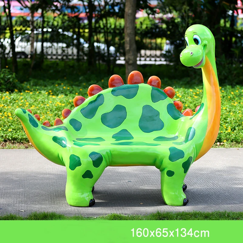 Life Size Fiberglass Animal Seat/ Large Fiberglass Animal Chair Statue for Sale/ Resin Fiberglass Animal Horse Seat