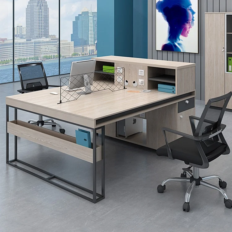 Modern Office Furniture Design Panel System Partition Metal With Drawer Office Cubicle Desk Workstation