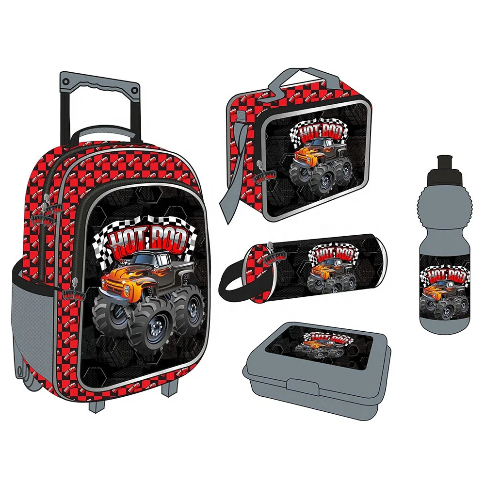 Toddler Backpack for School Boys Kindergarten Elementary Kids Backpack 5 in 1 School Trolley Bag