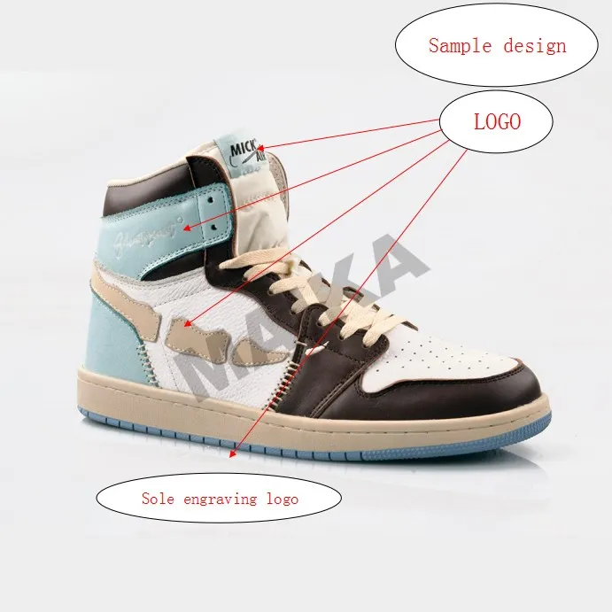 Original Customize Men Blank Skateboard Manufacturer Cheap Inflatable Custom High Low Cut Sole Leather Sneaker Shoes