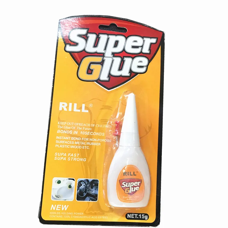15 г RILL бренд мгновенный супер клей в пластиковой бутылке