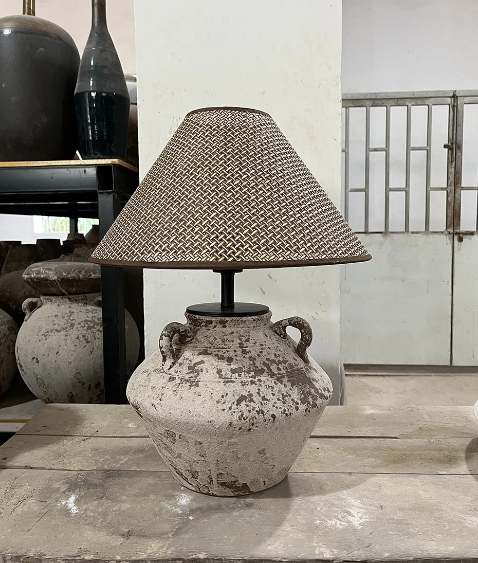Настольная лампа wabi sabi деревенская с ночником staande
