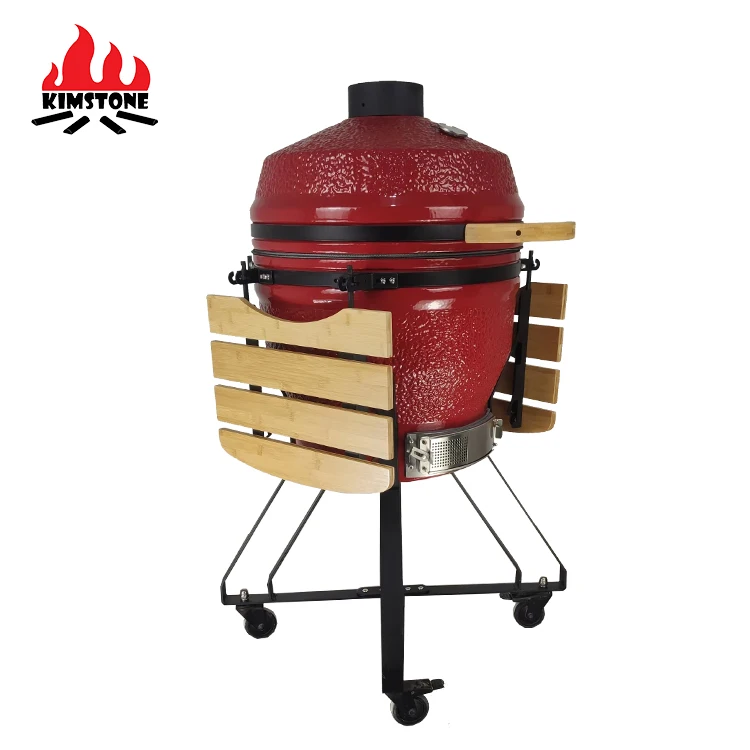 Kamado Grill Uk Nethland Poland 22in классический темно-красный Барбекю курильщик зеленый керамический гриль барбекю угольный уличные кухни