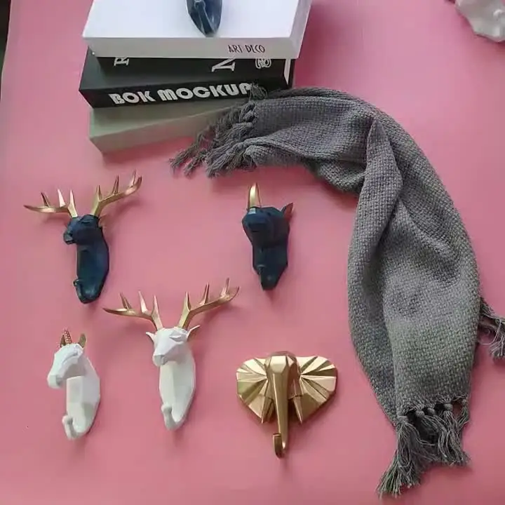 Super Glue Resin environmentally friendly solid animal shape factory wall hooks for clothes