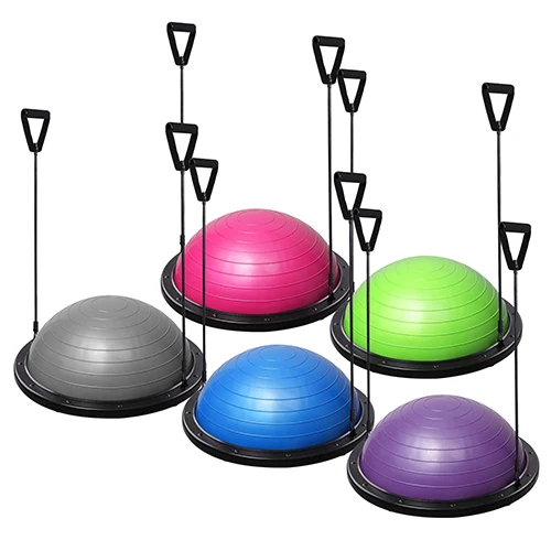 58cm Gym Half  Balance Pilates Yoga Bo Su Ball Trainer Strength Training Equipment Yoga Endurance