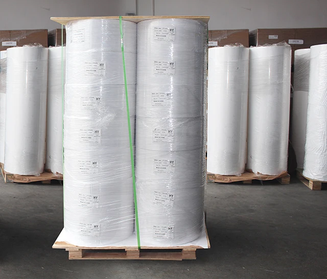 pp white jumbo rolls sticker paper Self Adhesive Paper PP Polyethylene Sticker BOPP Label Paper Jumbo Roll bopp jumbo roll