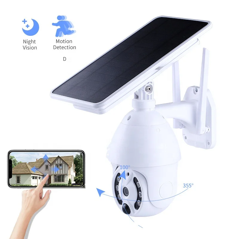 ETsoon Новый 4G Солнечный аккумулятор Wifi 1080P наружный низкий расход энергии с пассивным ИК и двусторонним голосовым Интерком камера на солнечной энергии 4G