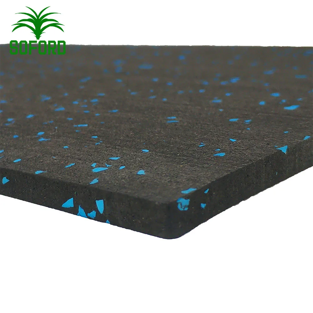  Желтый точечный 8 мм резиновый настил кроссфита рулон для спортзала