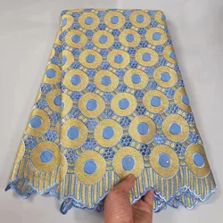 Nigerian lace 100% cotton material for wedding fabric embroidery swiss lace fabric tissu africain voile suisse coton dentelle