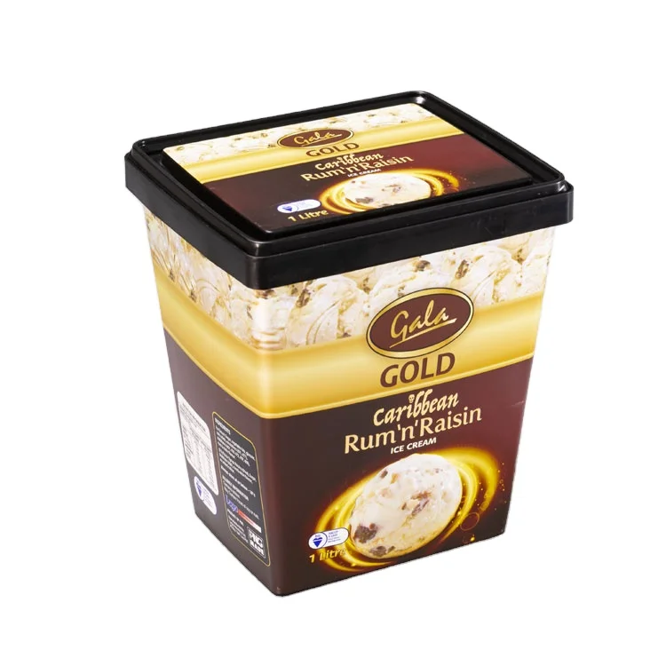 Factory Price Ice Cream Bucket with Lid PP Disposable IML Custom Logo