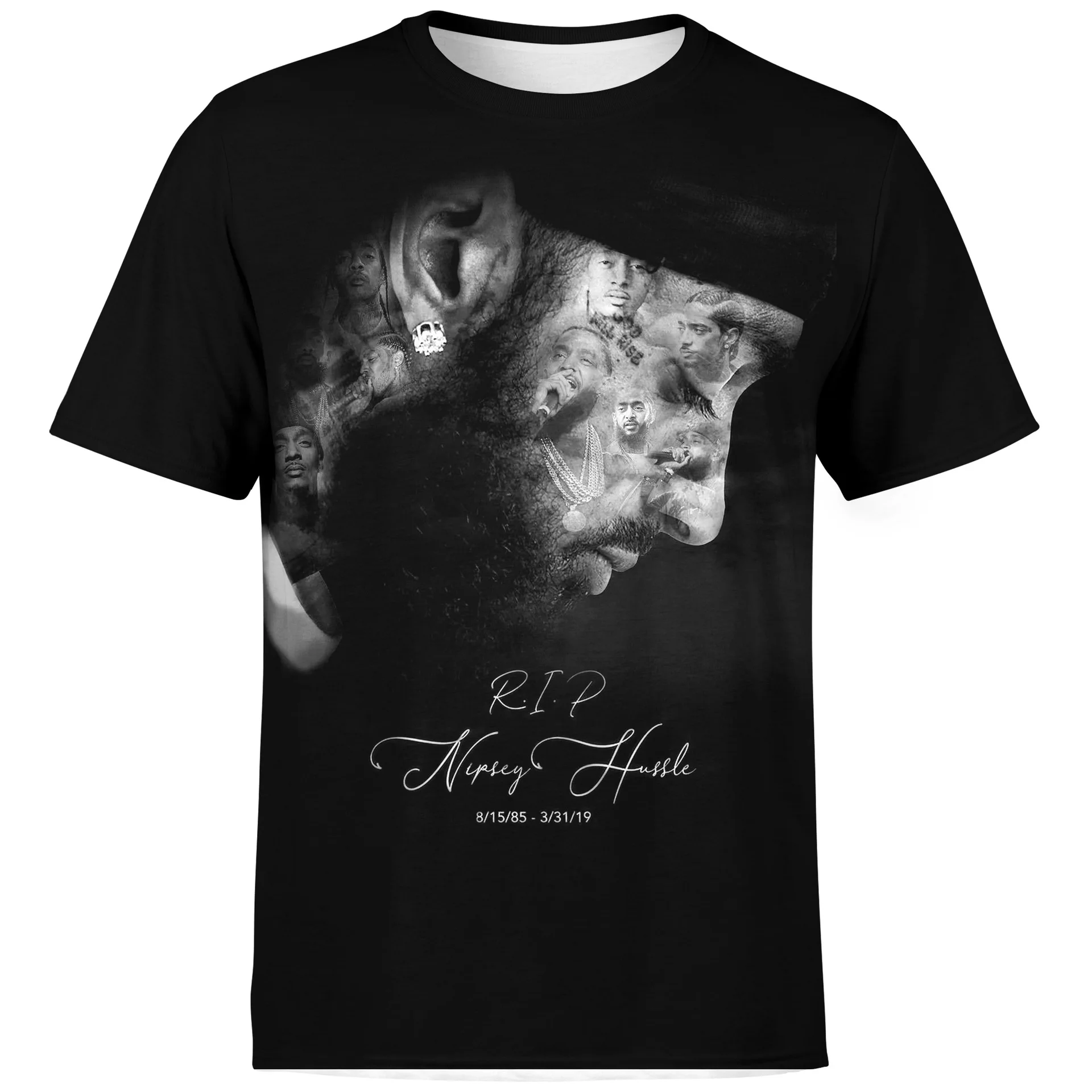 High Quality Tshirts 3d Men Clothes Hip Pop Top Hot Sales Nipsey Hussle T Shirts