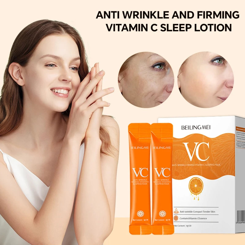 Vitamin C Sleeping Lotion Anti-Wrinkle Firming Face Cream that Fades Fine Lines Whitens Refines Skin