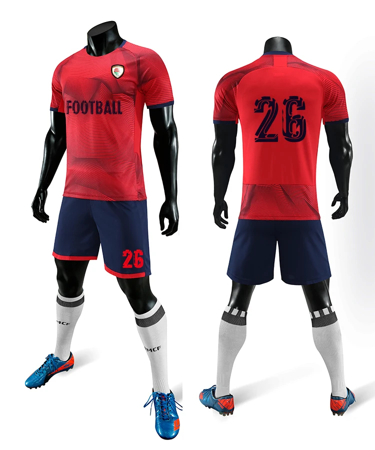 wholesale  Custom Blank Sublimation Top Quality Soccer Uniform Football Jerseys Set for men