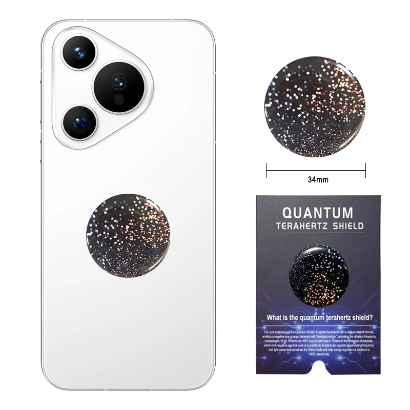 Version 10.0 Quantum Shield with Terahertz  Chip EMF Protection Anti Radiation Sticker for Mobile Phone New Me Now Sticker